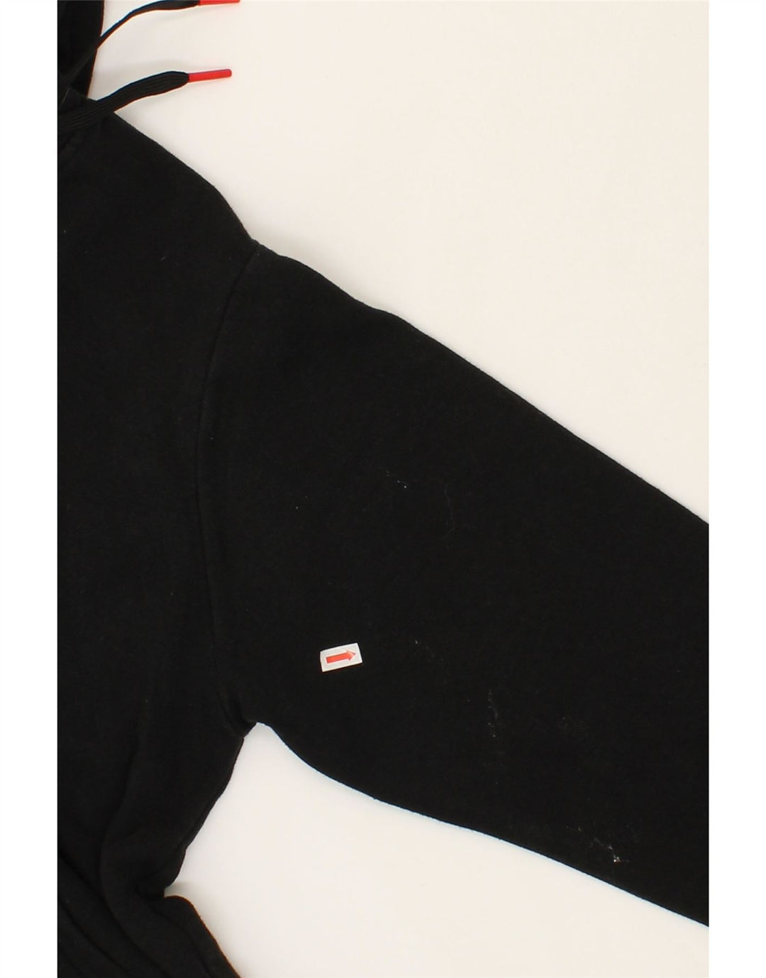 REEBOK Mens Graphic Hoodie Jumper Medium Black Cotton Vintage Reebok and Second-Hand Reebok from Messina Hembry 