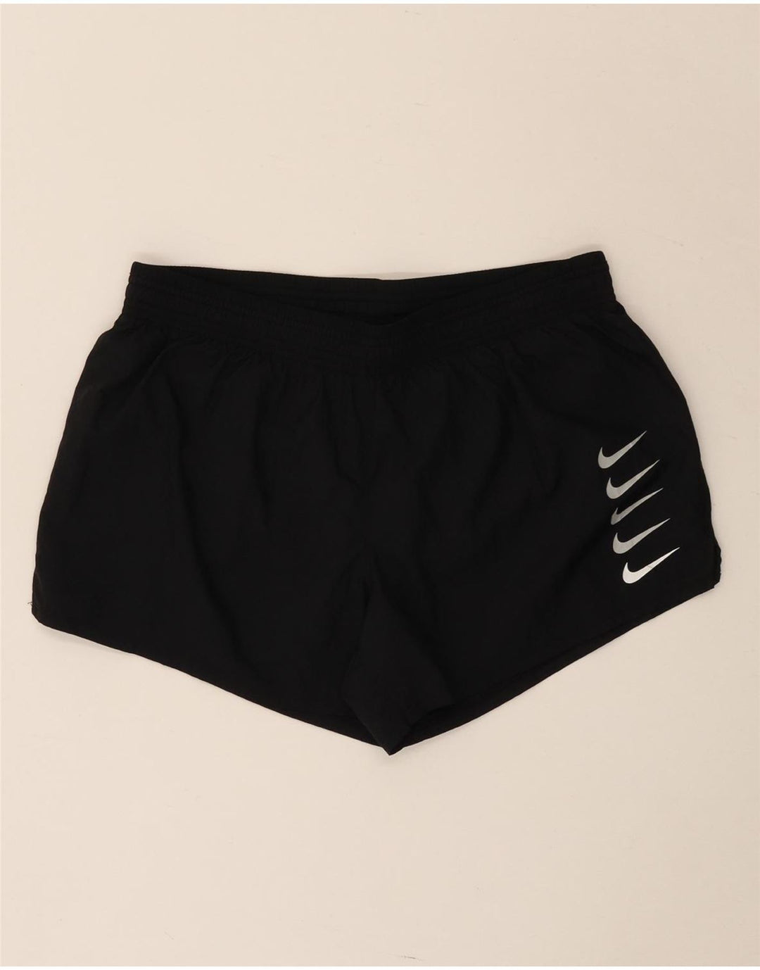Pantaloni scurți sport grafic Nike pentru femei UK 14, largi, negru, nailon