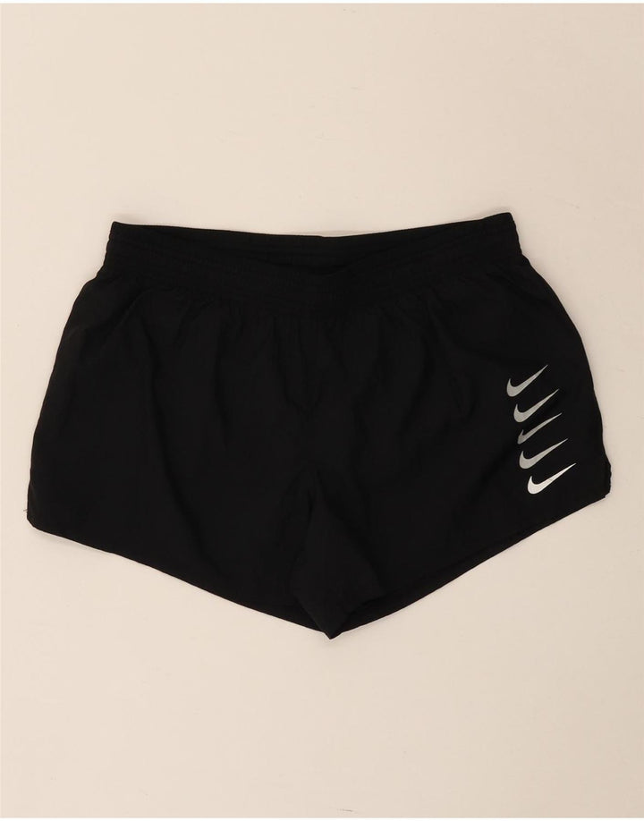 Pantaloni scurți sport grafic Nike pentru femei UK 14, largi, negru, nailon