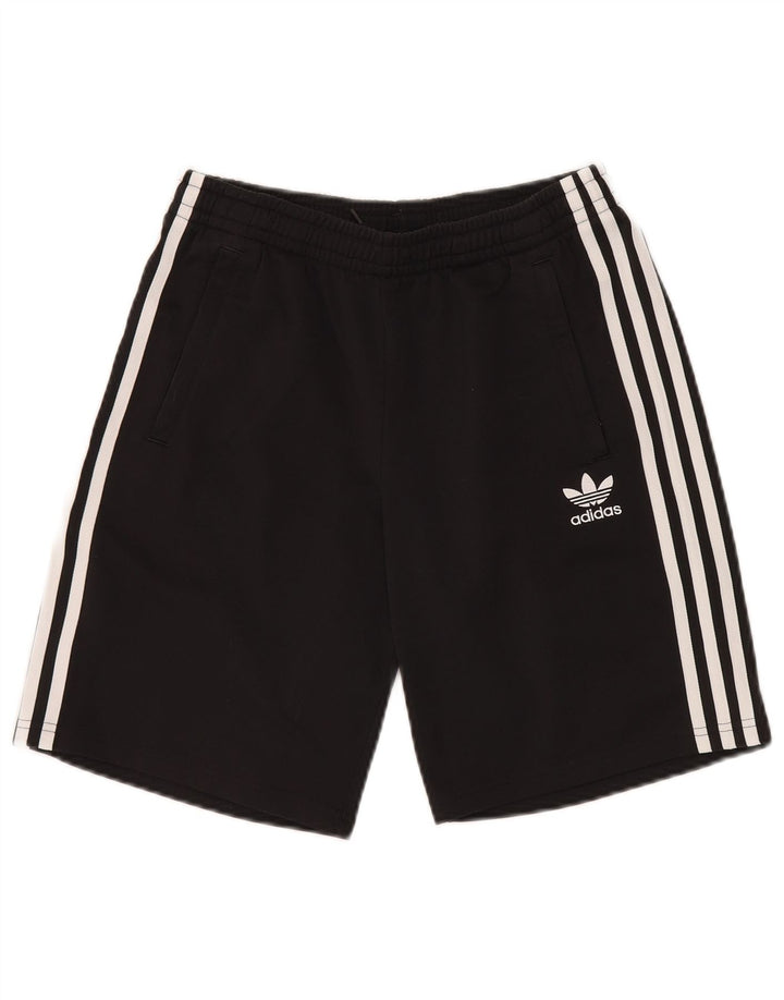 Pantaloni scurți sport adidas băieți 13-14 ani poliester negru