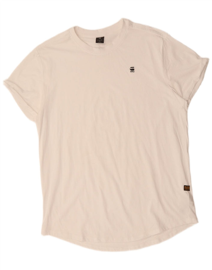 Tricou G-STAR pentru bărbați Top mare din bumbac alb