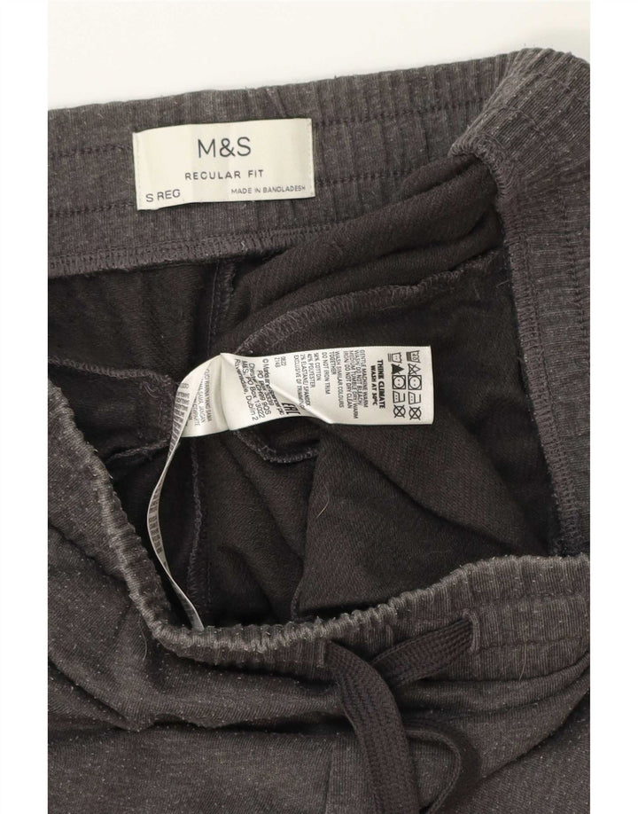 Pantaloni de trening pentru bărbați Marks & Spencer, cu croiala normală, din bumbac gri mic