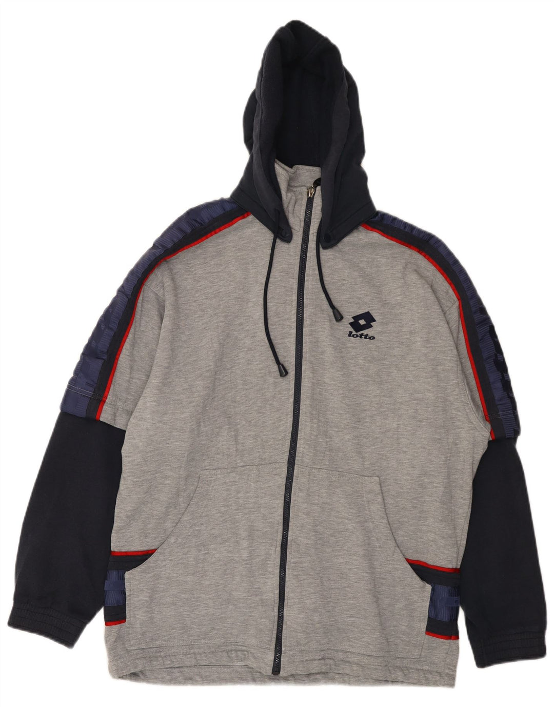 LOTTO Jachetă de trening grafică pentru bărbați UK 38/40 Medium Gri Colorblock