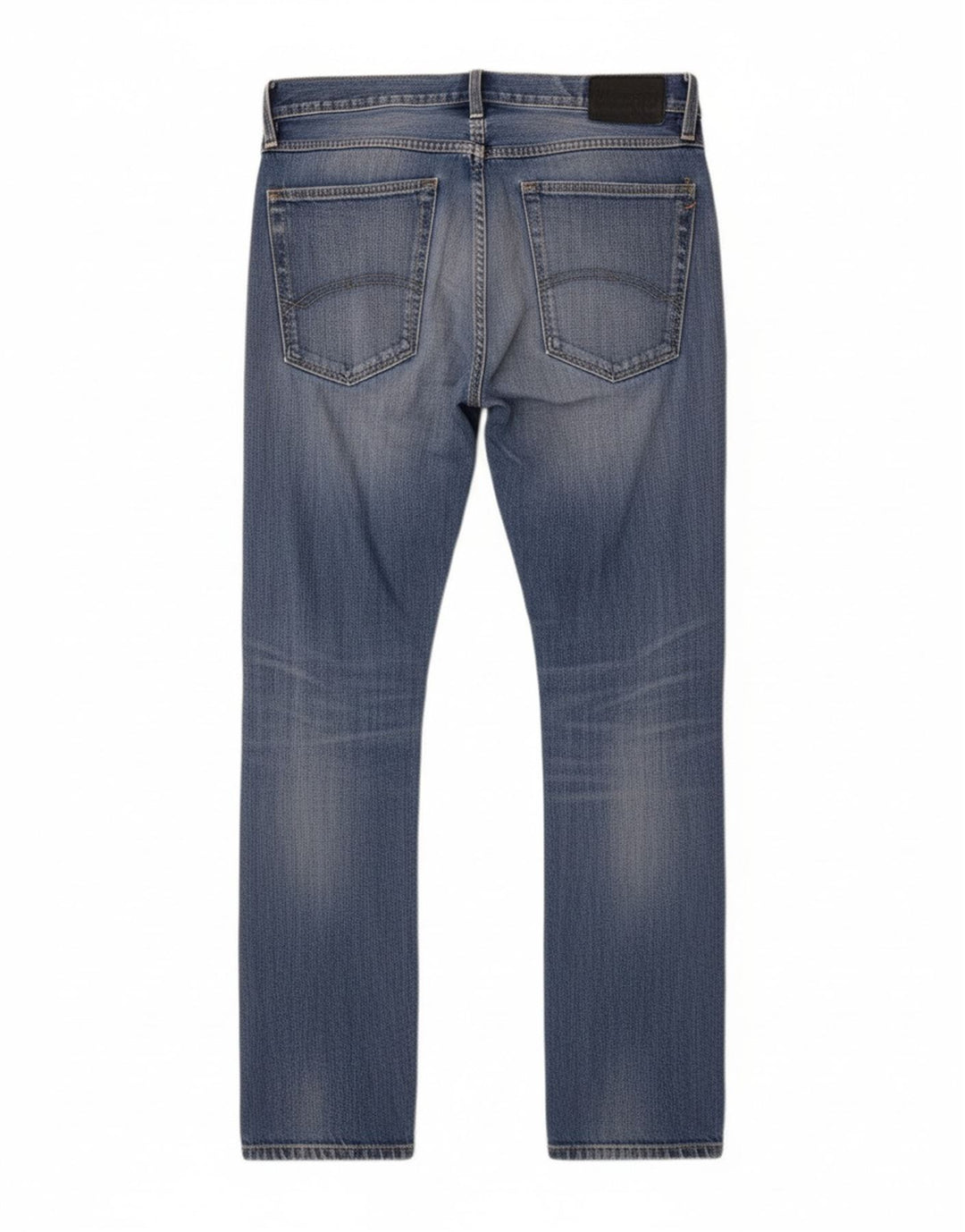 TOMMY HILFIGER Mens Distressed Straight Jeans W32 L34 Blue