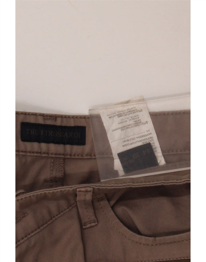 TRUSSARDI Pantaloni slim casual pentru femei W28 L30 bumbac gri