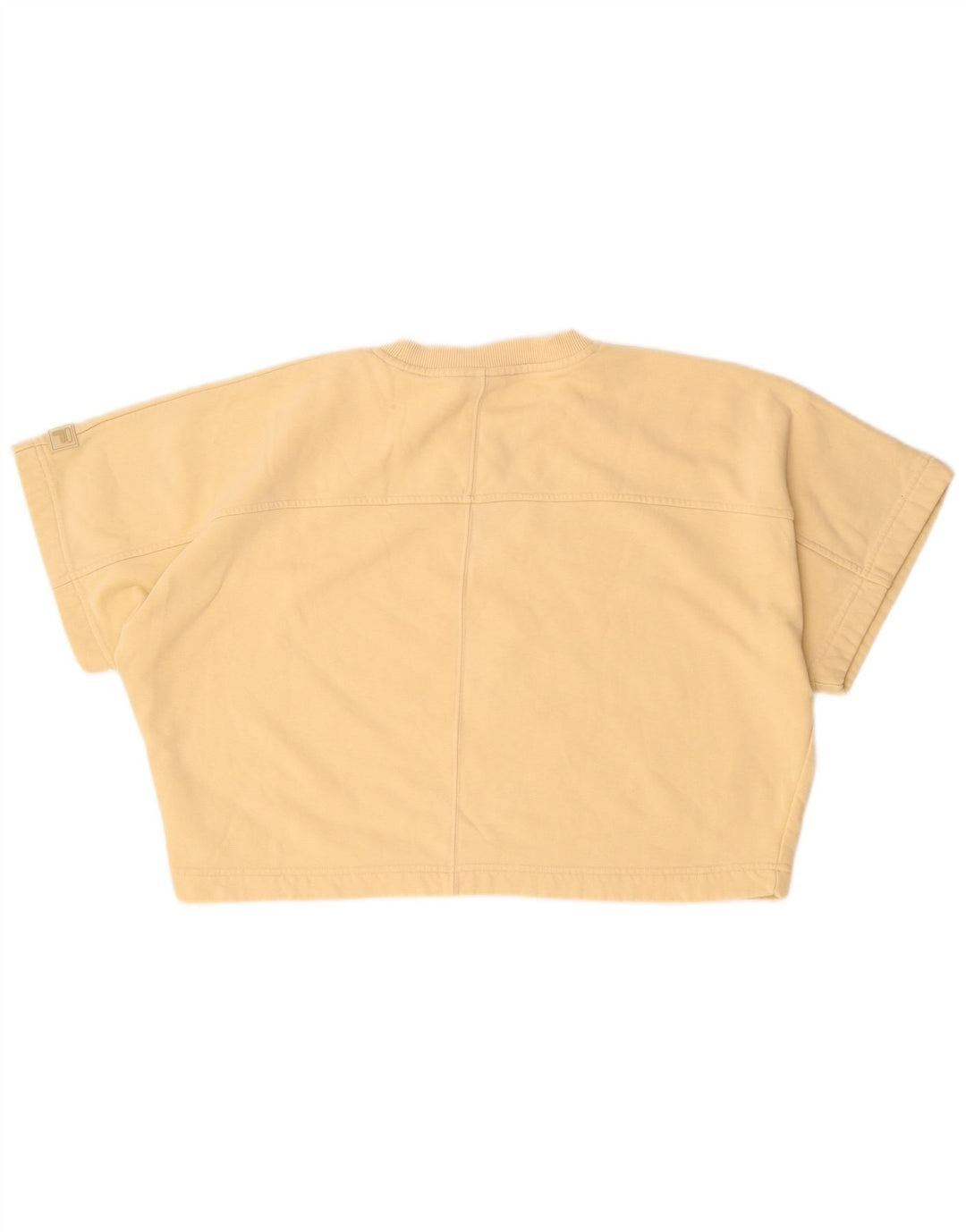 Tricou Crop Oversized Fila pentru femei UK 14 Medium Beige Bumbac