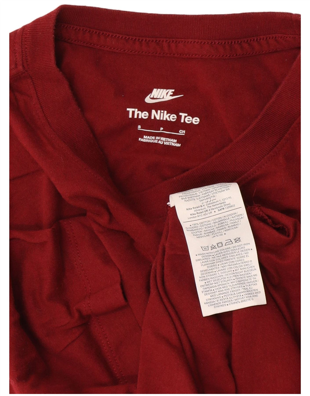 Tricou pentru bărbați Nike Top mic din bumbac burgundă
