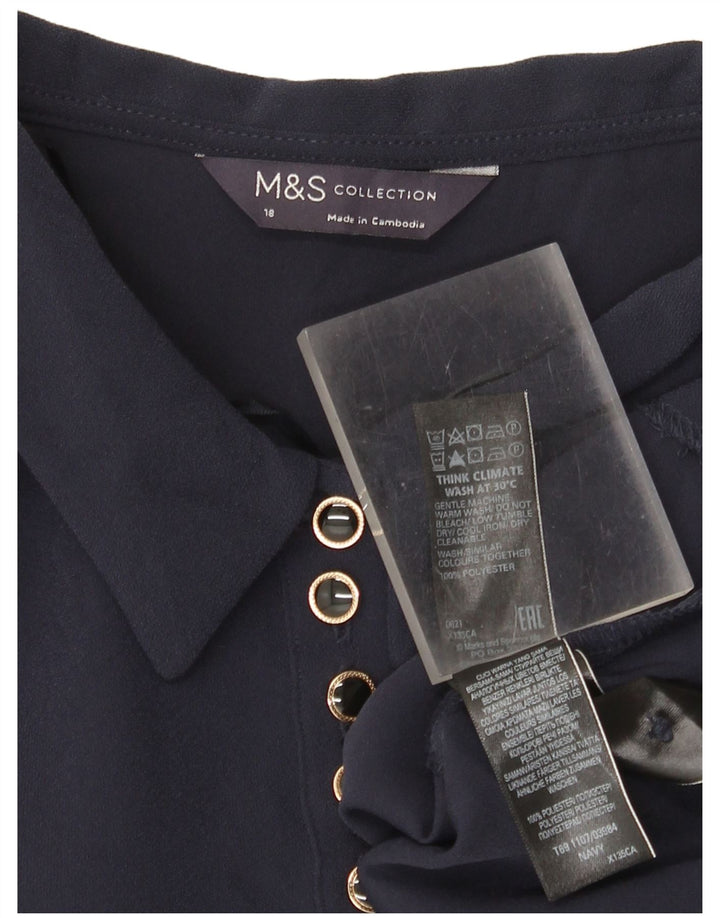 Rochie schimbătoare cu mânecă lungă pentru femei Marks & Spencer UK 18 XL Bleumarin Poliester