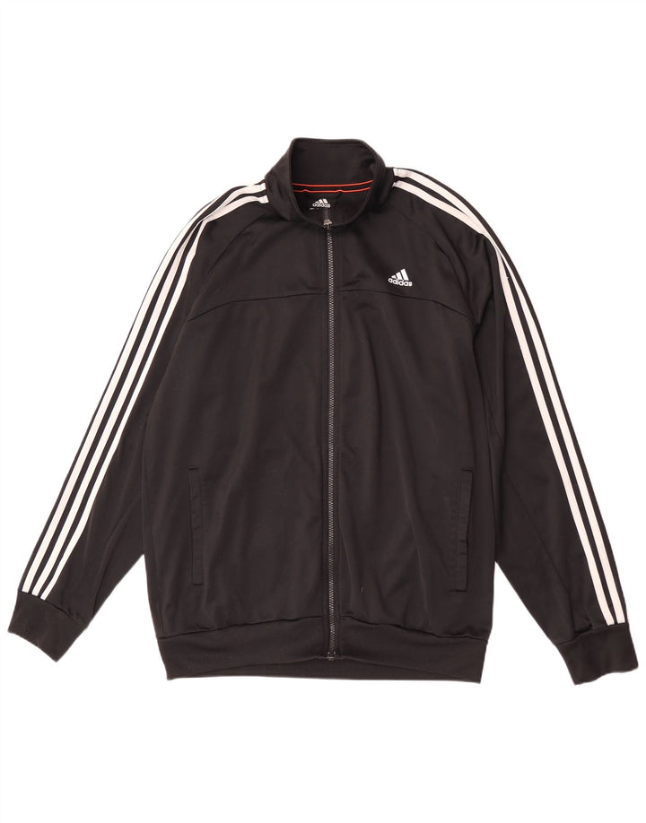 Adidas Mens Climalite Trening Top Jacket UK 44/46 Large Black Polyester