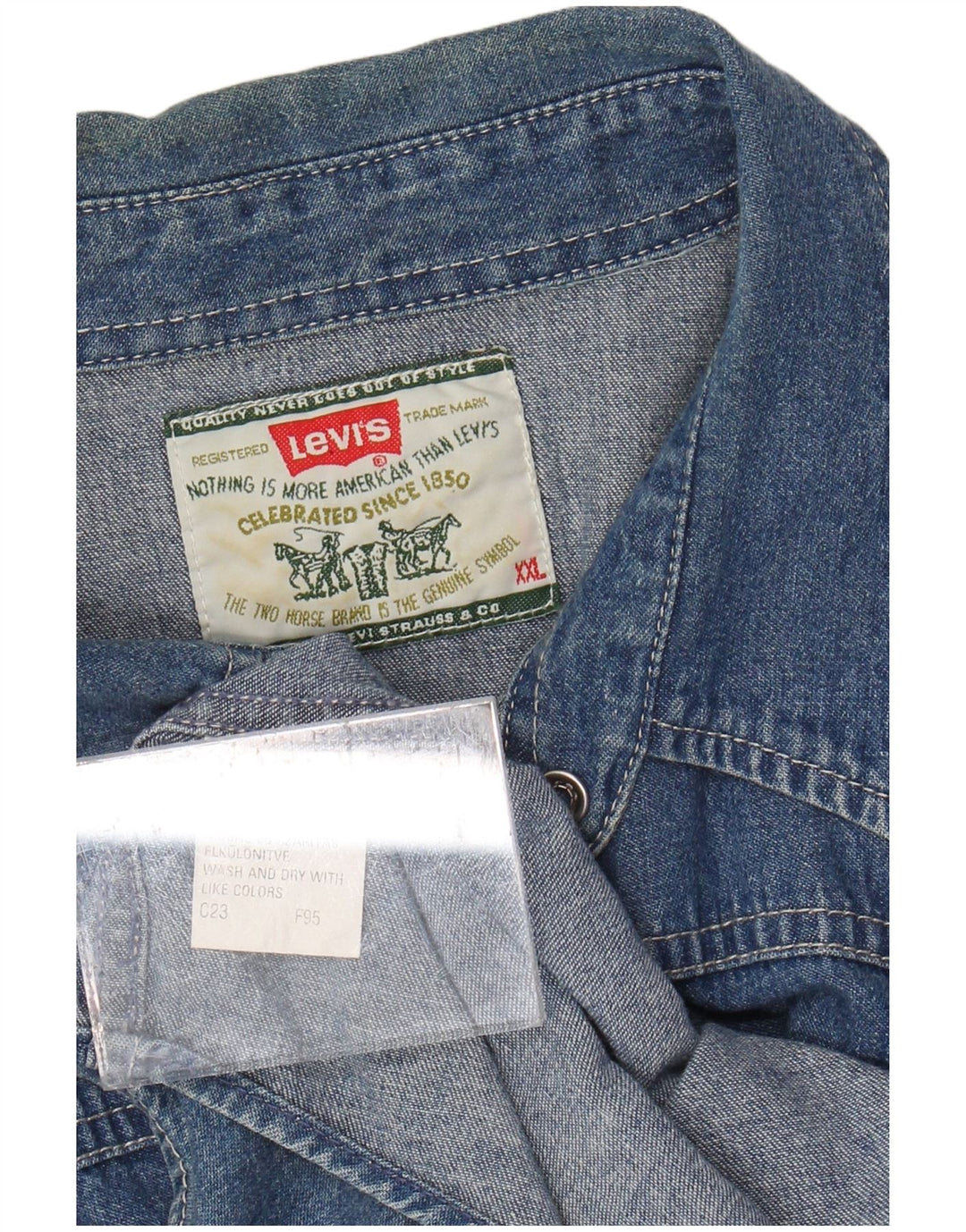 Cămașă de blugi pentru bărbați LEVI'S, bumbac albastru 2XL
