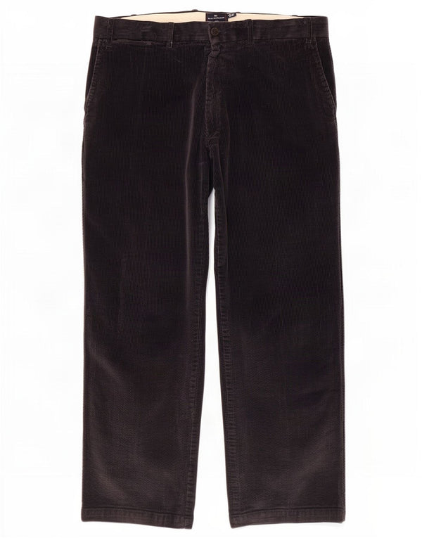 Pantaloni drepti din catifea pentru bărbați Marks & Spencer, Blue Harbour, L40 L31, bleumarin
