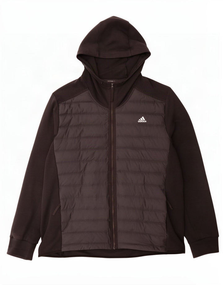 Pulover Adidas pentru bărbați, cu fermoar, 2XL, poliester negru