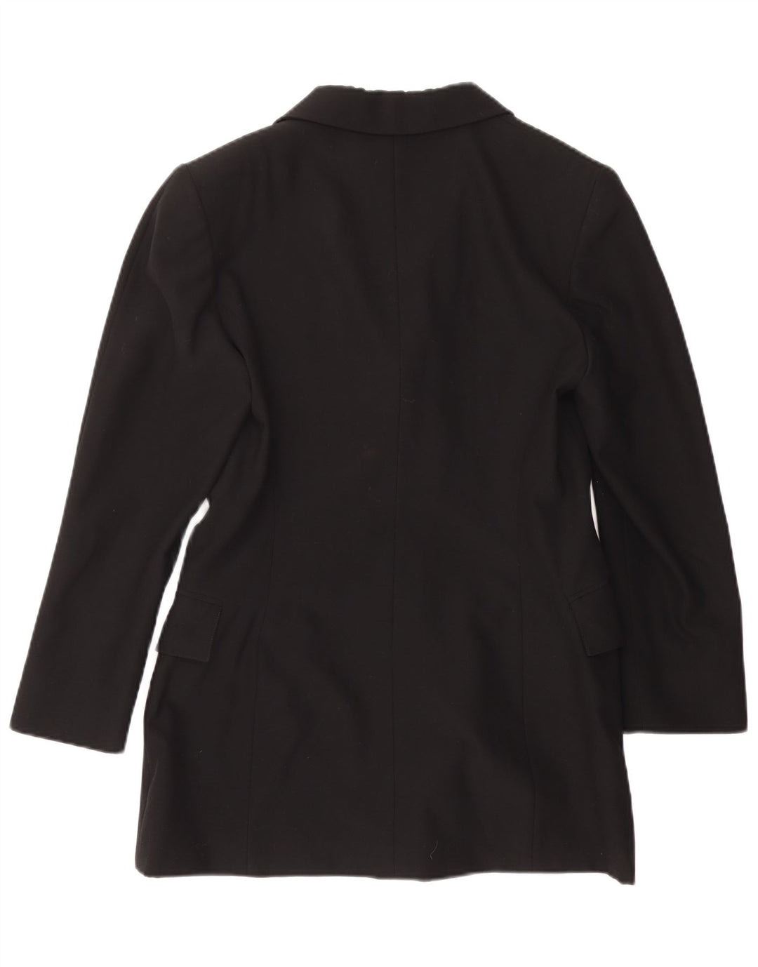 GENNY Womens Longline 3 Button Blazer Jacket UK 12 Medium Black Wool