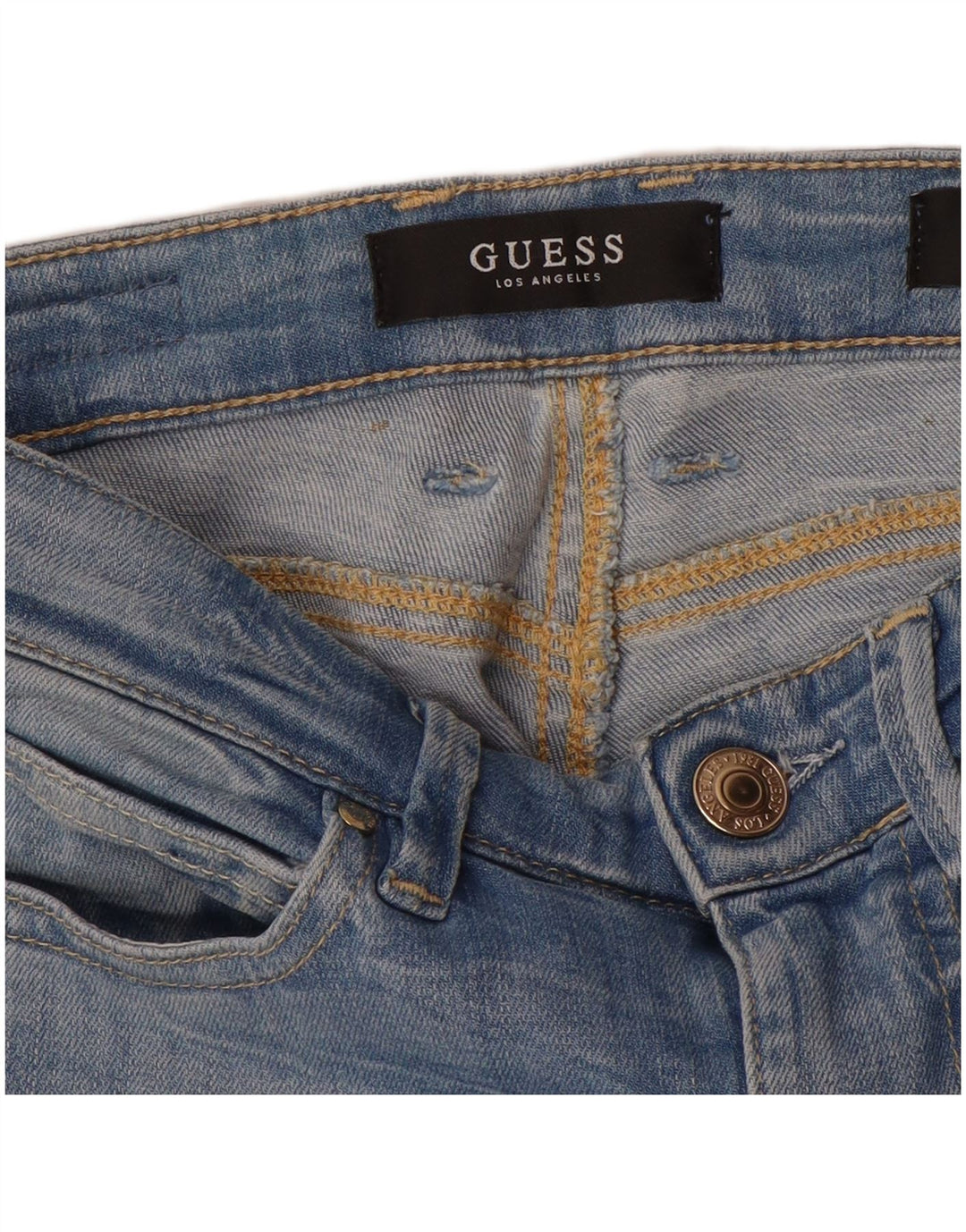 Blugi skinny de damă Guess W24 L27 albastru