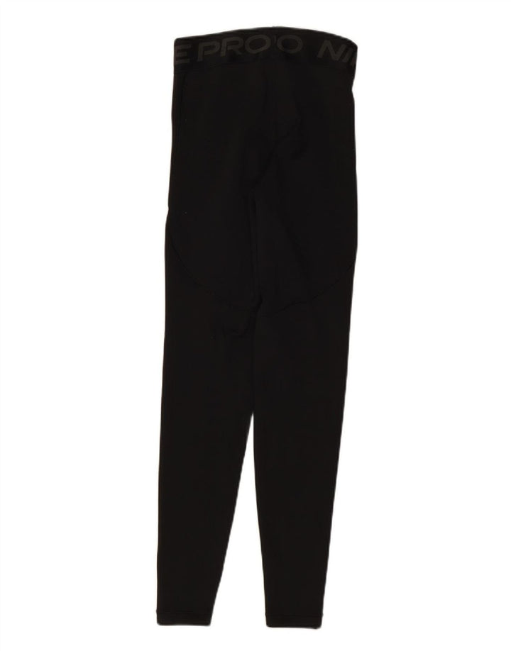 NIKE Womens Dri Fit Graphic Leggings UK 4 XS  Black Polyester