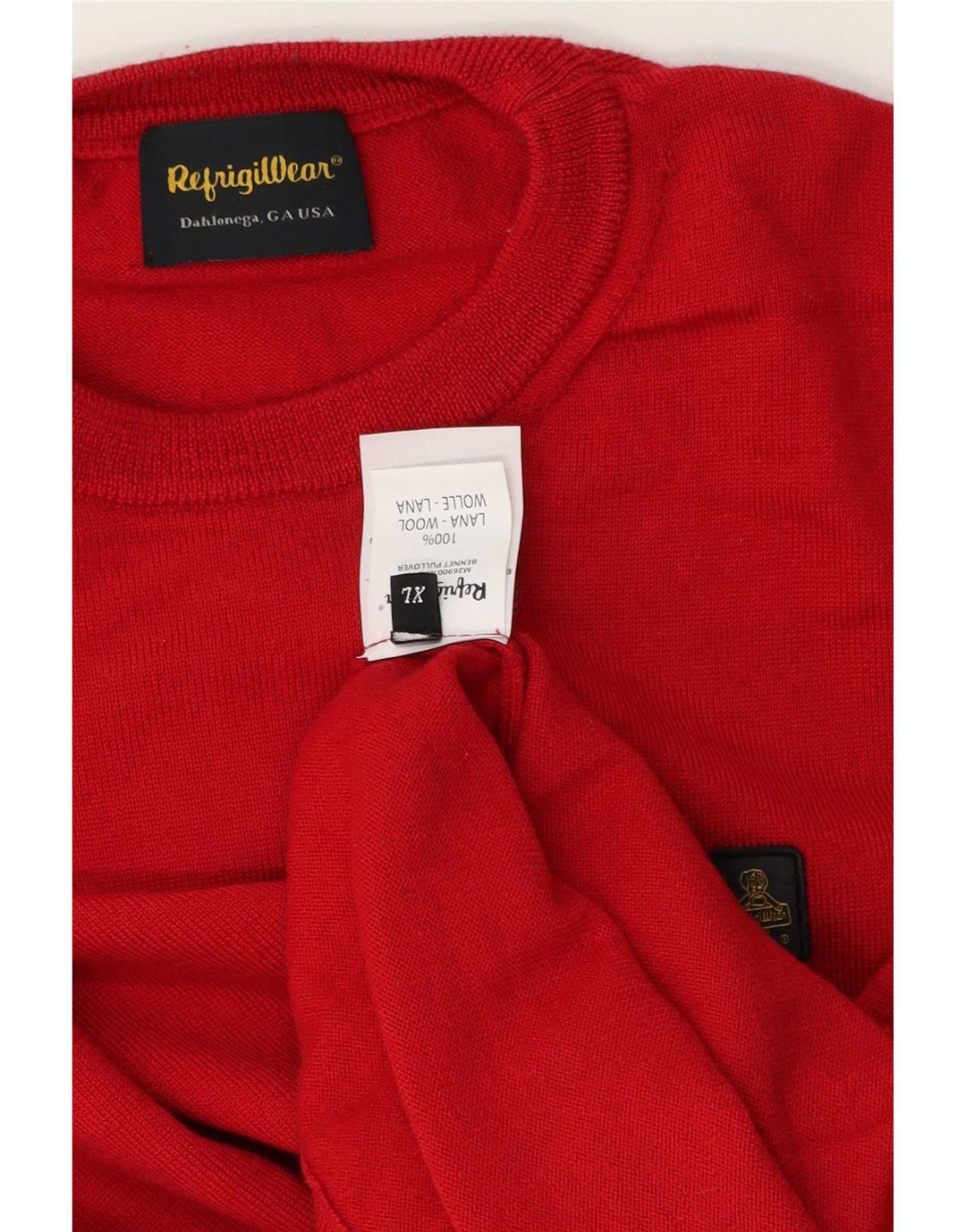 Refrigiwear Pulover pentru bărbați cu gât roșu, XL, lână