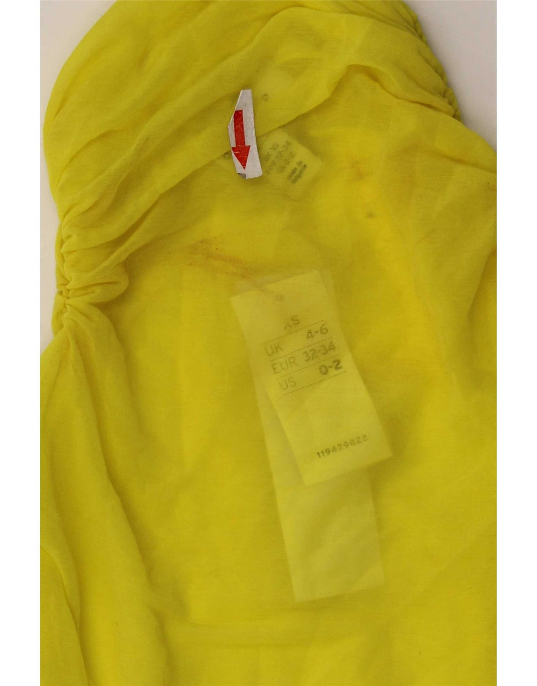 Topshop pentru femei, cu un umăr, transparent, UK 4/6 XS, poliester galben
