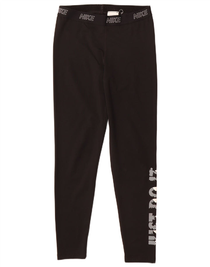 Leggings Nike Dri Fit Graphic pentru femei UK 14 Poliester negru mare