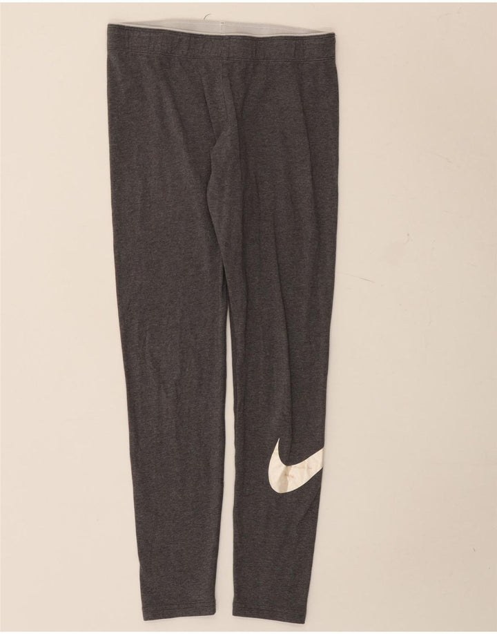 Leggings grafic Nike pentru femei UK 12, bumbac cu pete gri mediu