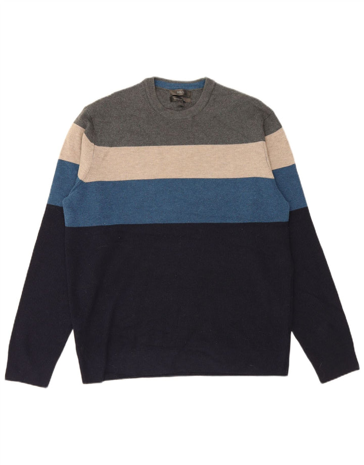 Pulover Marks & Spencer pentru bărbați, cu gât crew, mare, multicolor