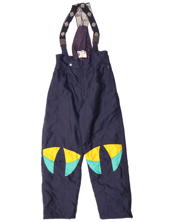 Pantaloni de schi vintage pentru bărbați, XL, bleumarin, poliamidă color bloc