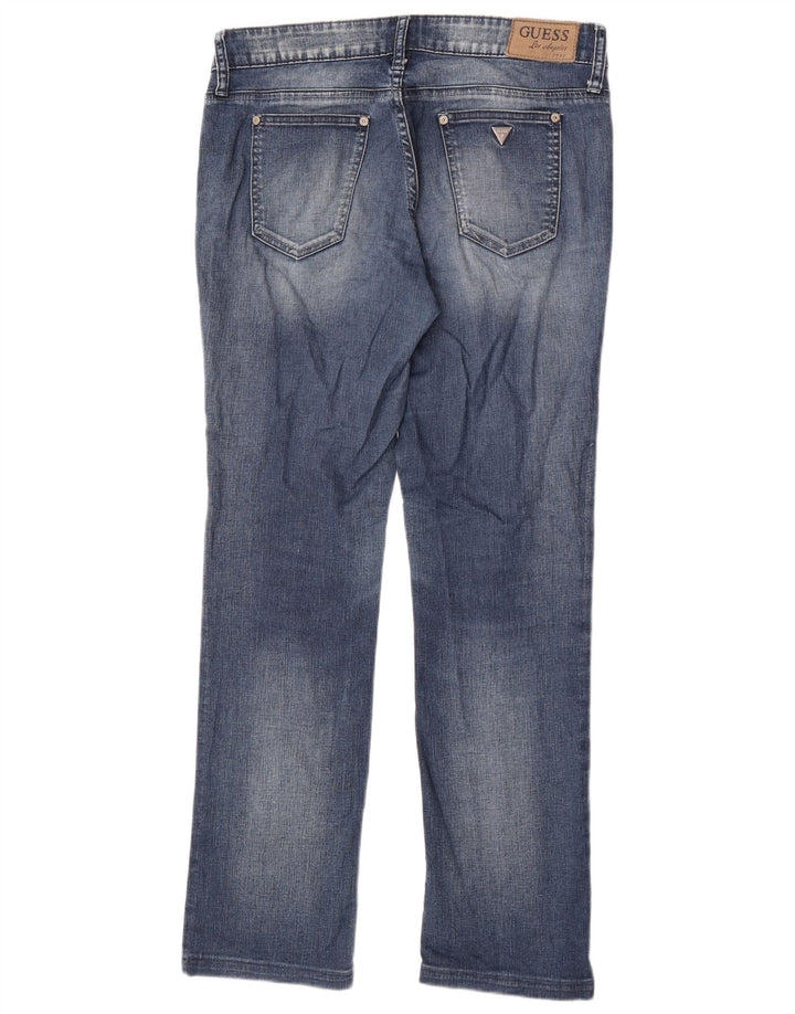 Blugi drepti pentru femei Guess Nicole W30 L30 bleumarin