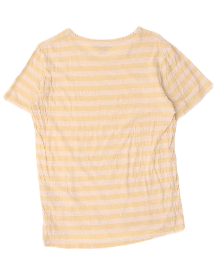 Tricou Jack & Jones pentru bărbați Top din bumbac cu dungi galbene medii