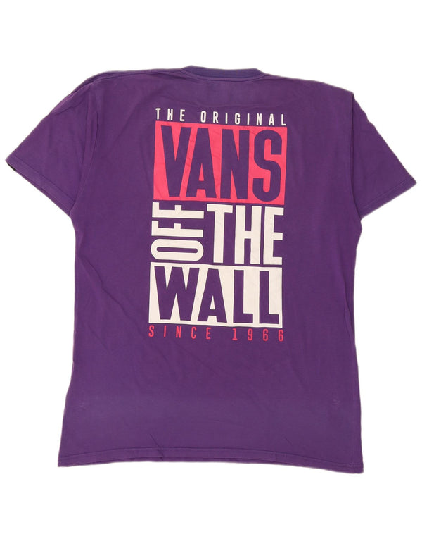 Tricou grafic pentru bărbați Vans Classic Fit Top mare din bumbac violet