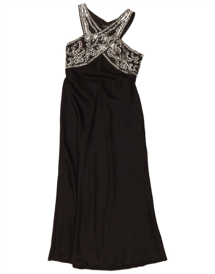 Rochie de damă vintage Halter UK 14 Medium Black