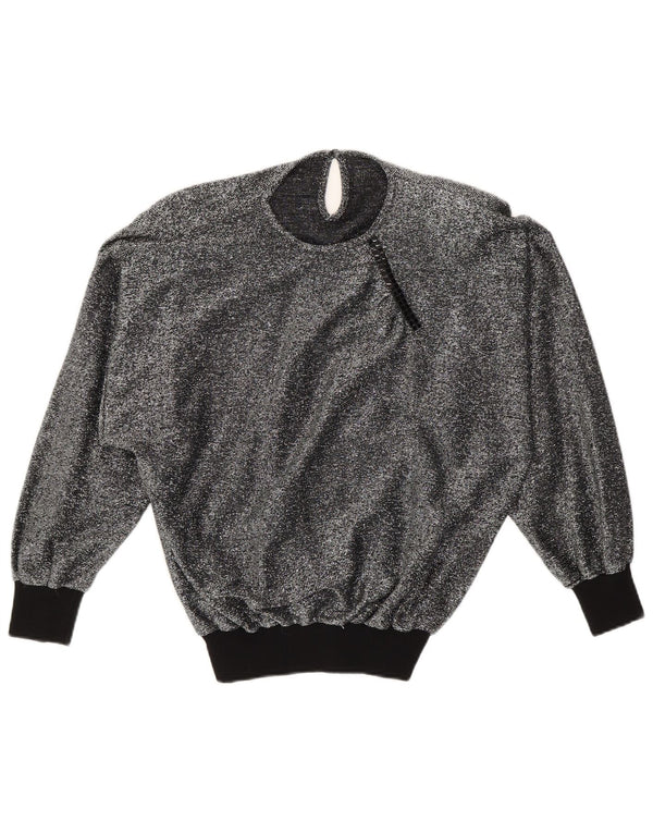 Bluză Vintage pentru femei UK 16 Large Silver