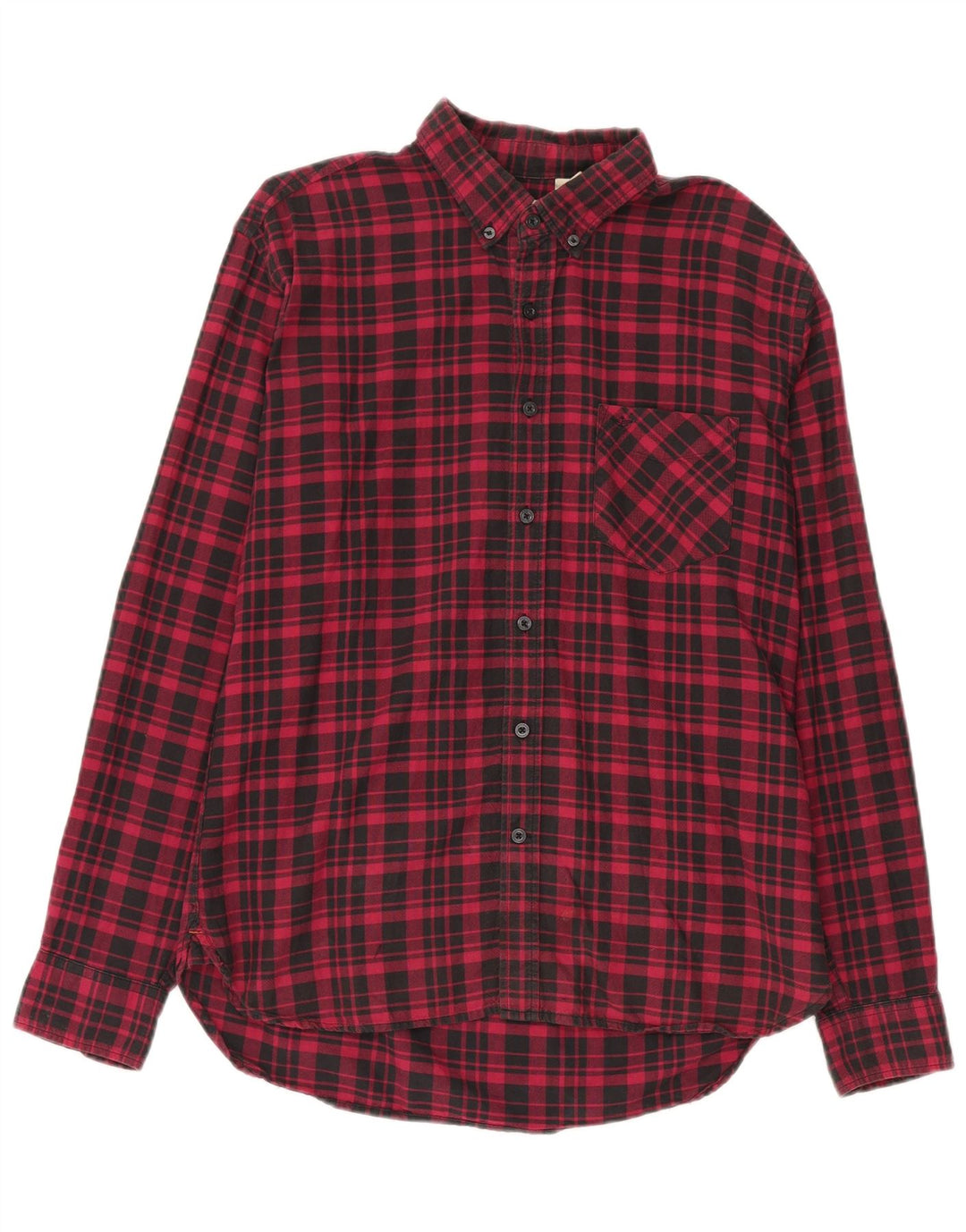 Cămașă de flanel Dockers pentru bărbați, roșu mediu, din bumbac