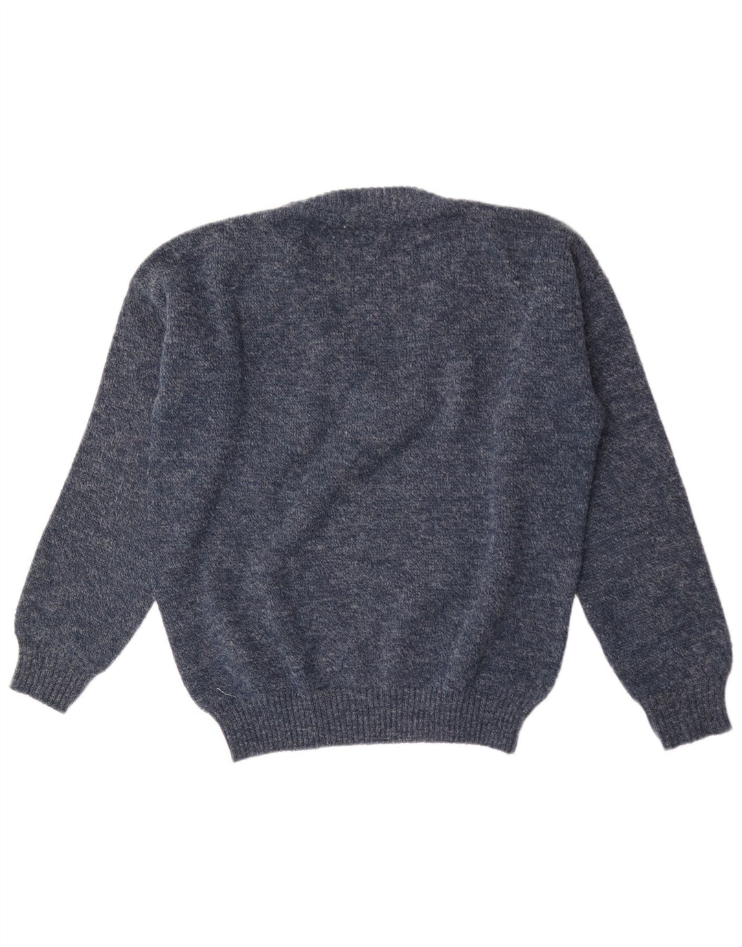 Pulover vintage pentru bărbați cu decolteu în V, mijlociu, bleumarin, geometric