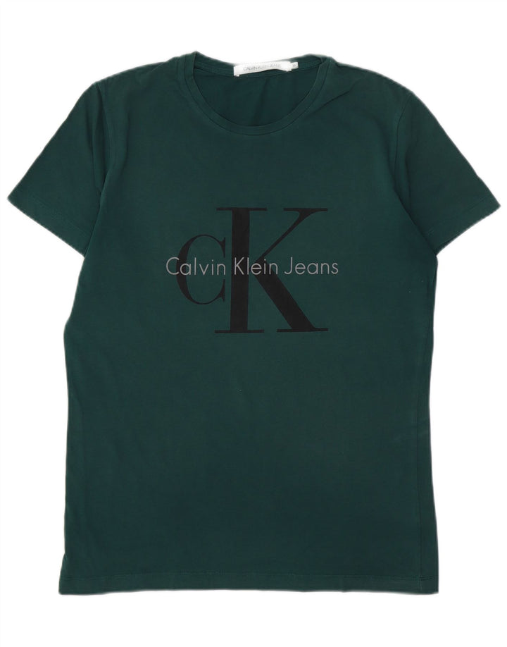CALVIN KLEIN JEANS Tricou grafic pentru bărbați Top verde mediu