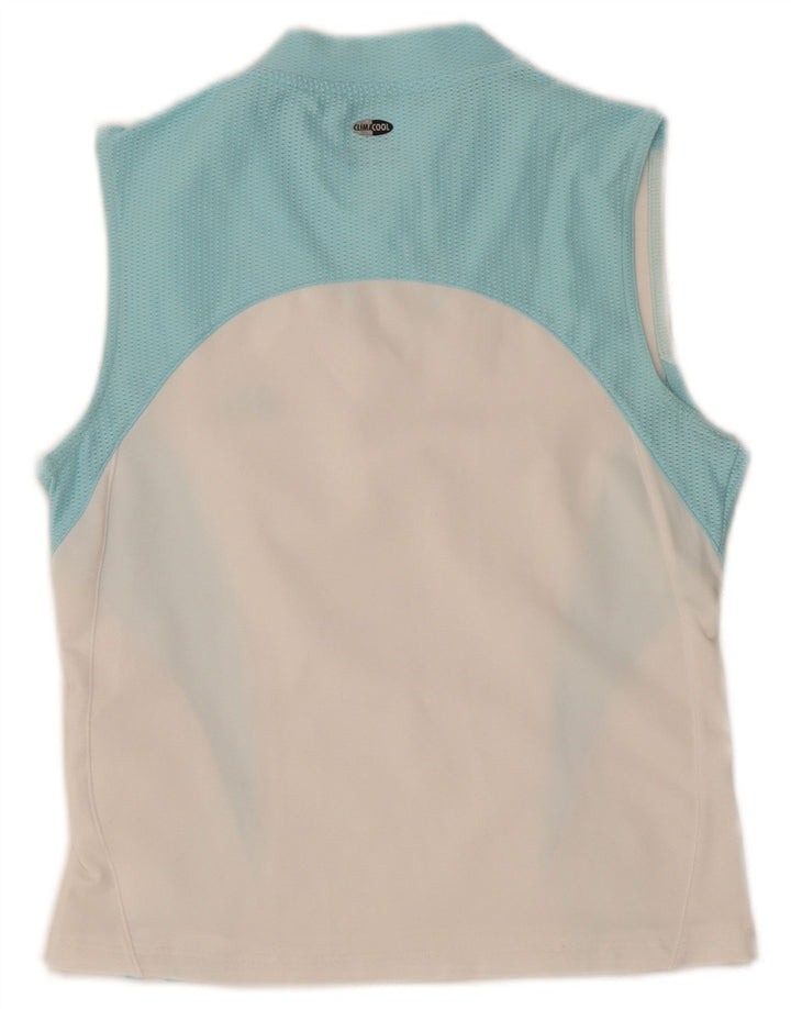 Vest Crop Top pentru femei Adidas UK 12 Medium White Colorblock