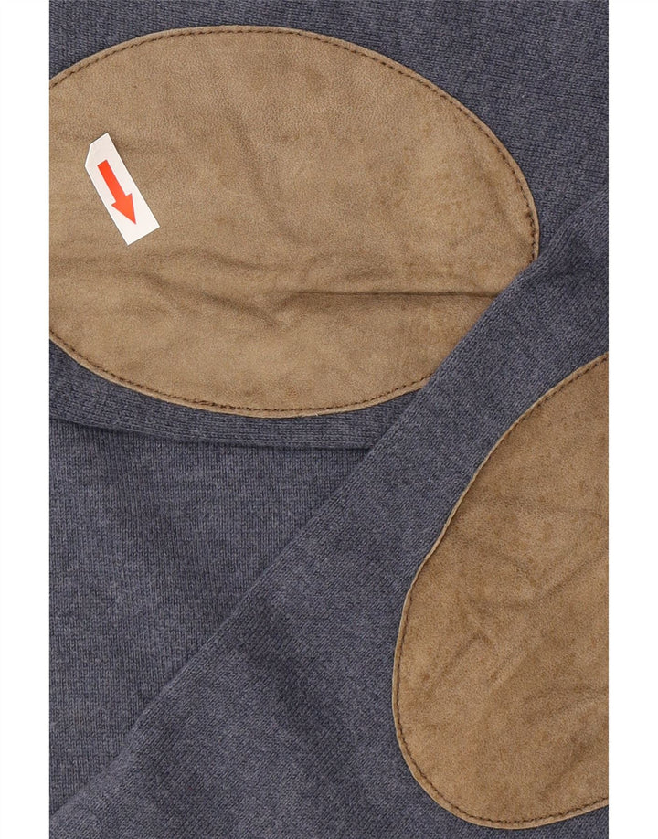Pulover Massimo Dutti pentru bărbați cu gât crew pulover mic, albastru, bumbac