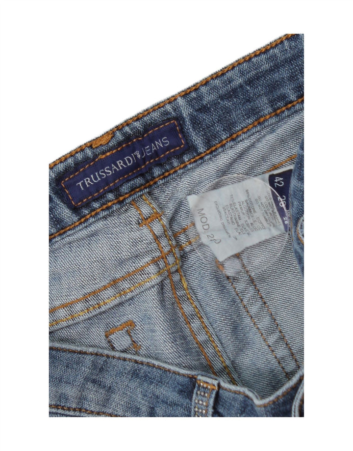 TRUSSARDI Womens Slim Jeans IT 42 Medium W26 L28 Blue Cotton
