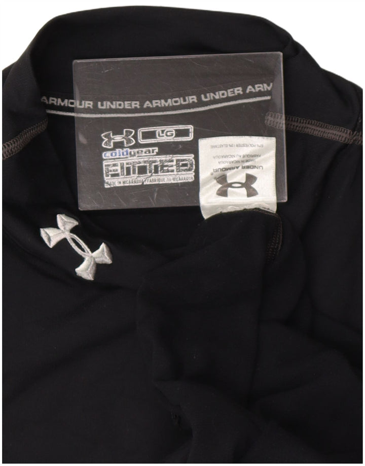 UNDER ARMOUR Cold Gear Top cu mânecă lungă pentru bărbați, poliester negru mare
