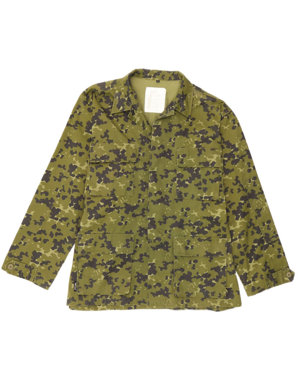 Jachetă militară vintage pentru bărbați Marea Britanie 40 Poliester camuflaj verde mare