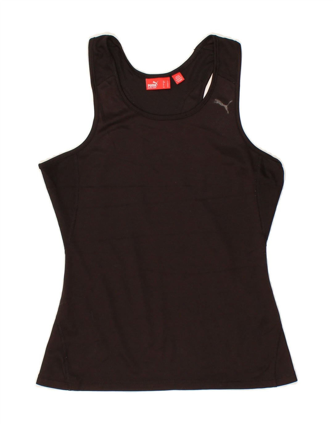 PUMA Womens Vest Top UK 10 Small Black Polyester Vintage Puma and Second-Hand Puma from Messina Hembry 