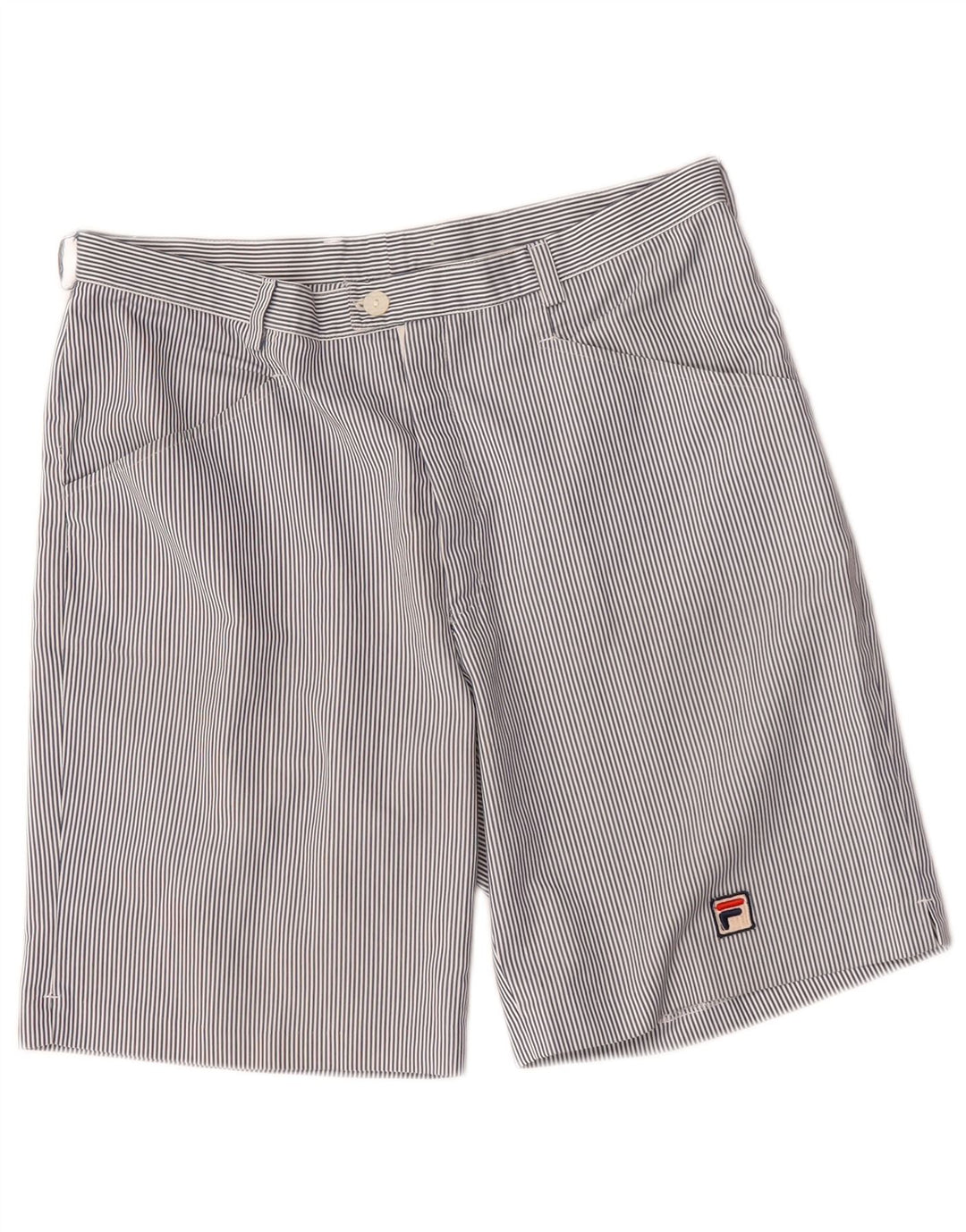Pantaloni scurți casual pentru femei Fila W32 Large Blue Pinstripe