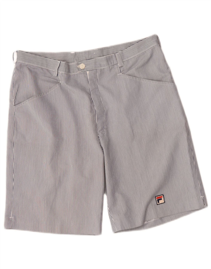 Pantaloni scurți casual pentru femei Fila W32 Large Blue Pinstripe