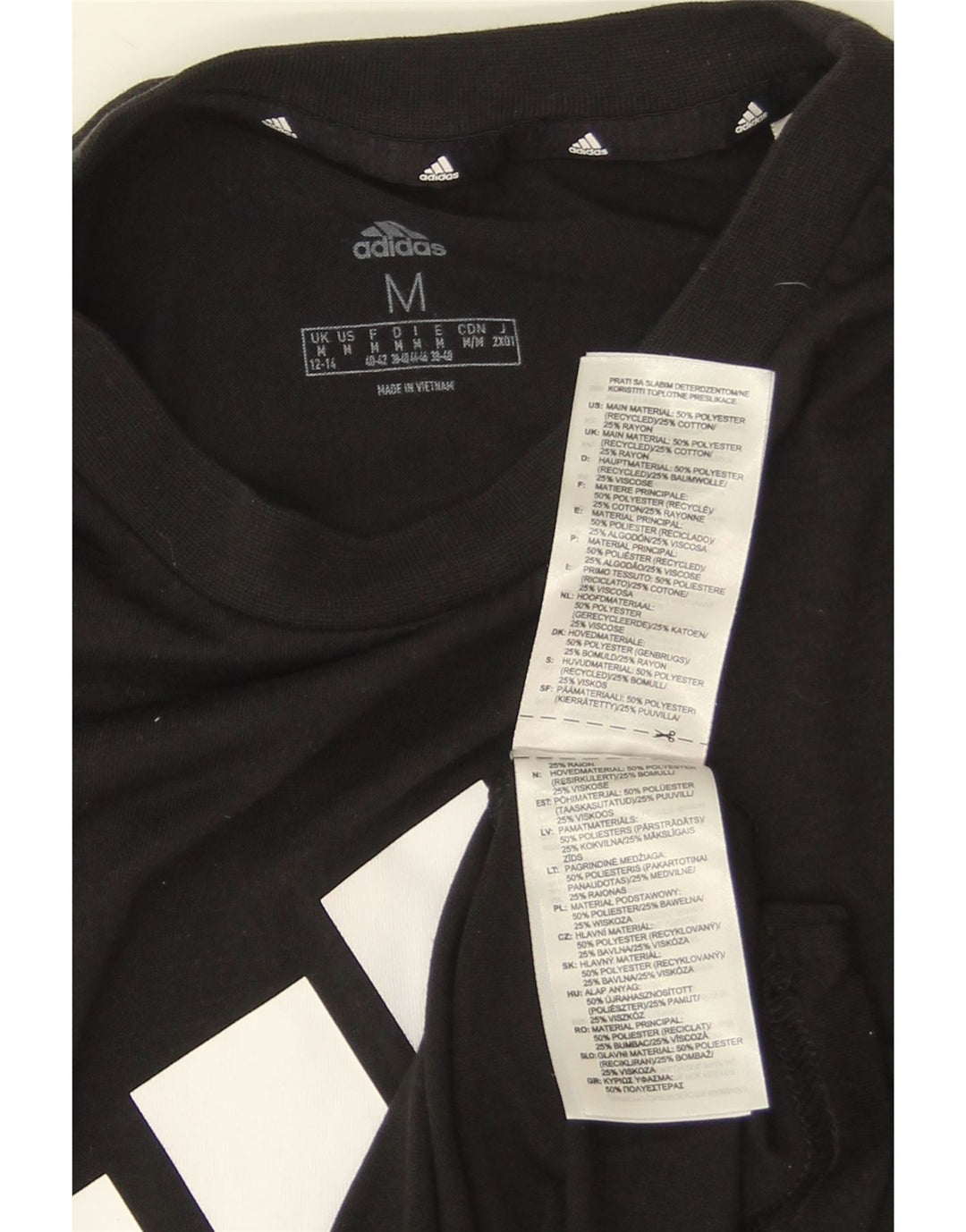 Vesta grafică pentru femei Adidas UK 14 Poliester mediu negru