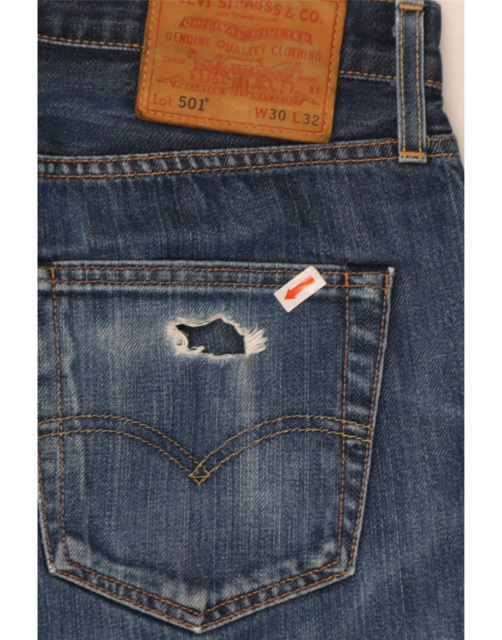 Blugi drepti pentru bărbați Levi's 501 W30 L32 Bumbac albastru