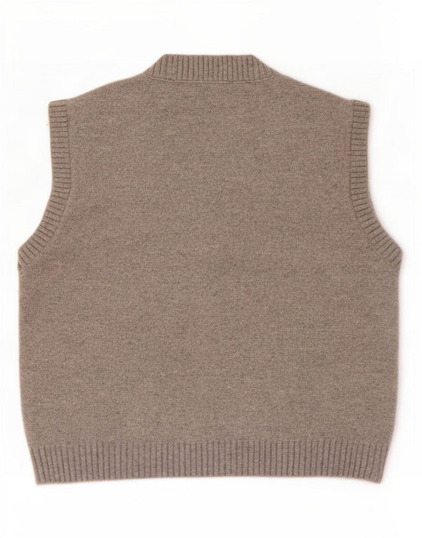 Zara Femei Vest Tank Top UK 16 Mare Lână Gri