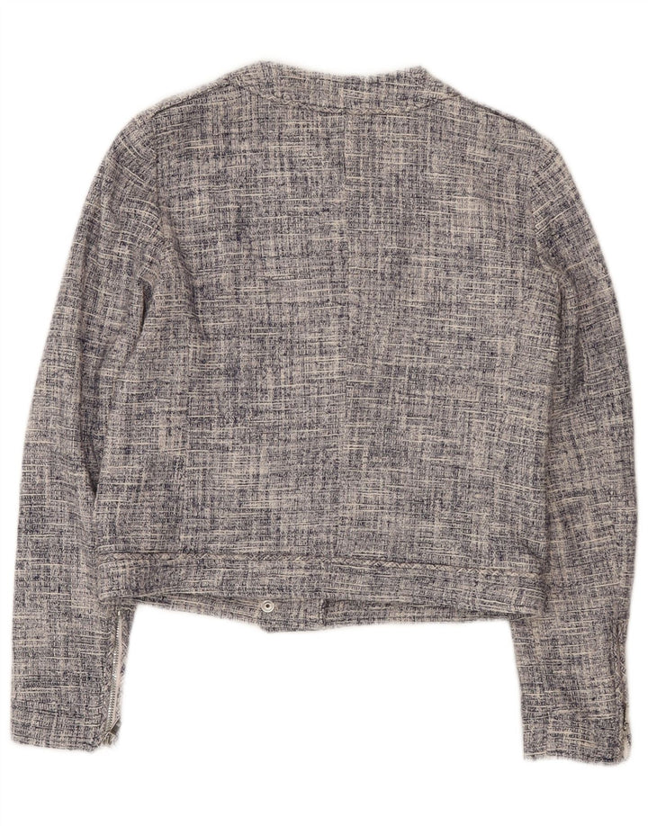Massimo Dutti Jachetă Blazer cu fermoar complet pentru femei EU 36 XS Bumbac bleumarin