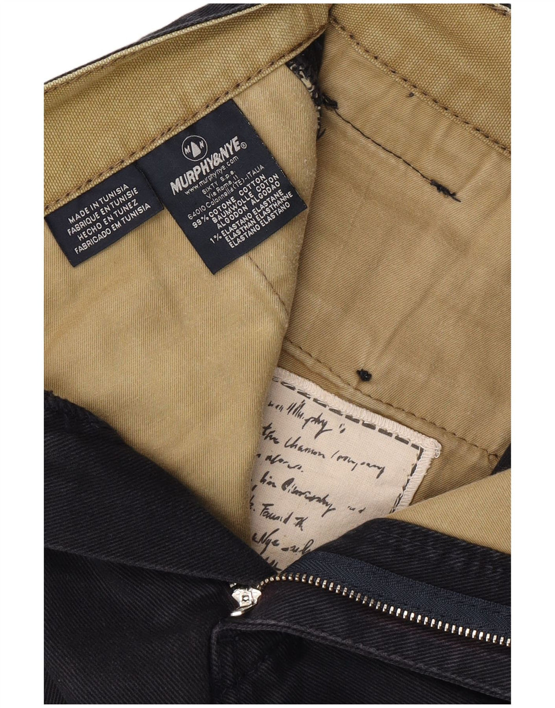 MURPHY & NYE Pantaloni chino drepți pentru femei W32 L31 bumbac bleumarin
