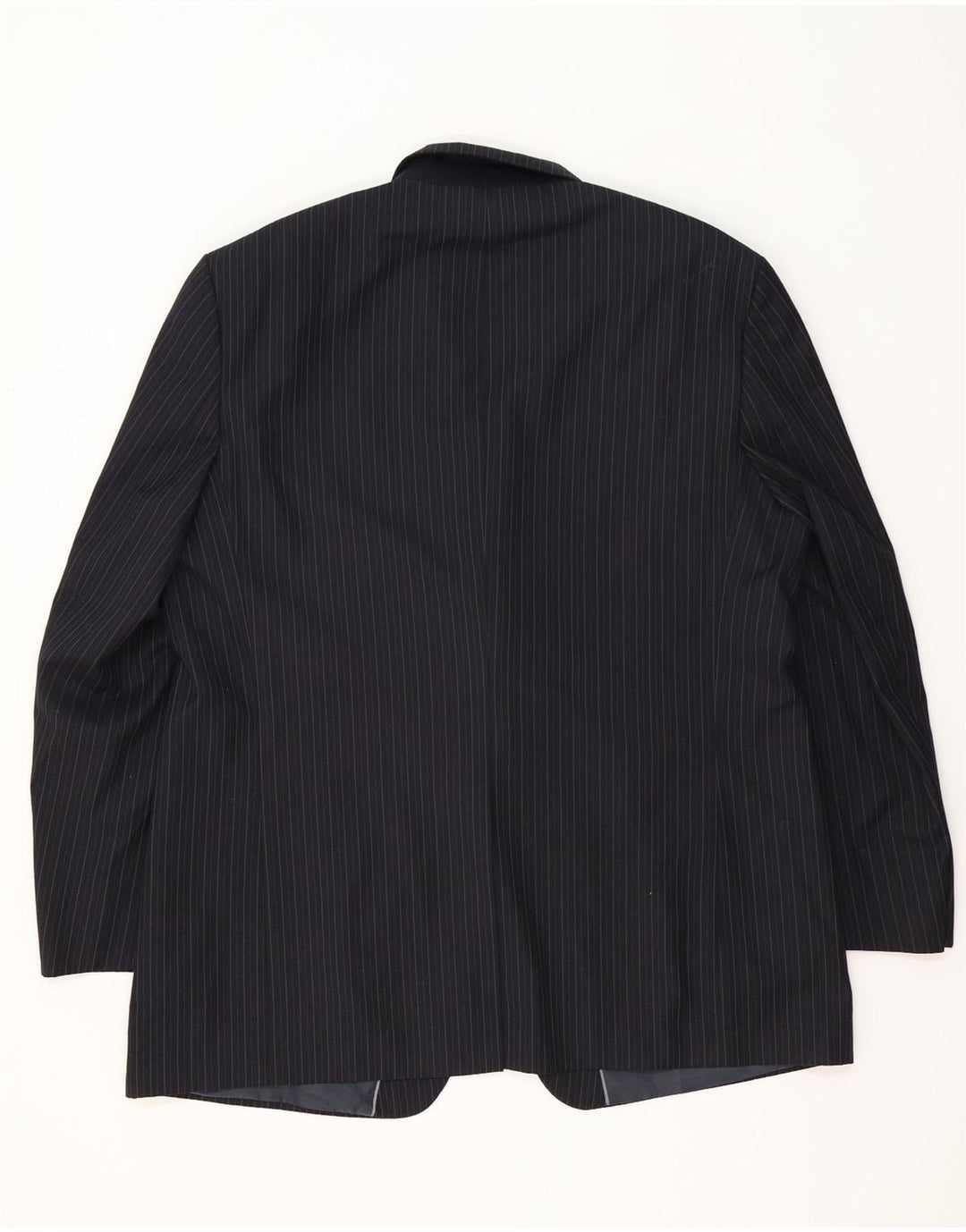 Jachetă pentru bărbați Marks & Spencer, cu 3 nasturi, Marea Britanie 48 2XL, bleumarin, cu dungi