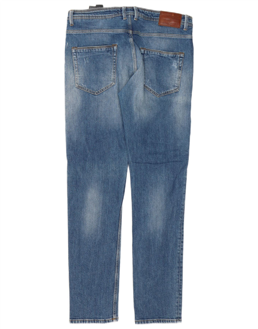 Blugi slim pentru bărbați Zara EU 42 Large W32 L32 Albastru