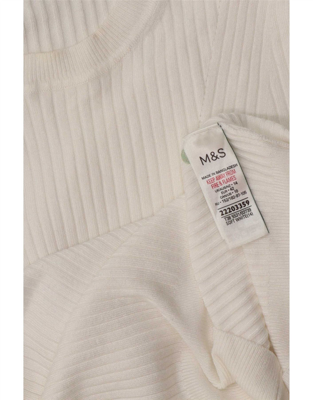 Bluză cu mânecă scurtă pentru femei Marks & Spencer, UK 14, viscoză albă medie