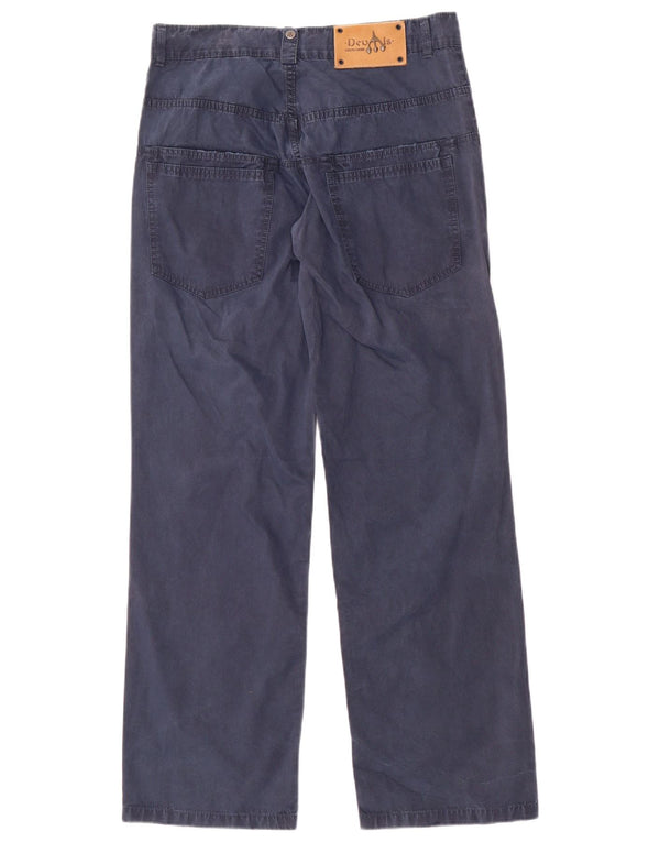 ROBERTO CAVALLI Pantaloni casual drepti Devils pentru bărbați Mici W29 L30 Albastru